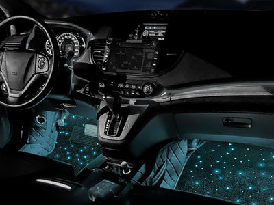 Car Led Atmosphere Lamp Starry RGB Car Luminous Foot Mat